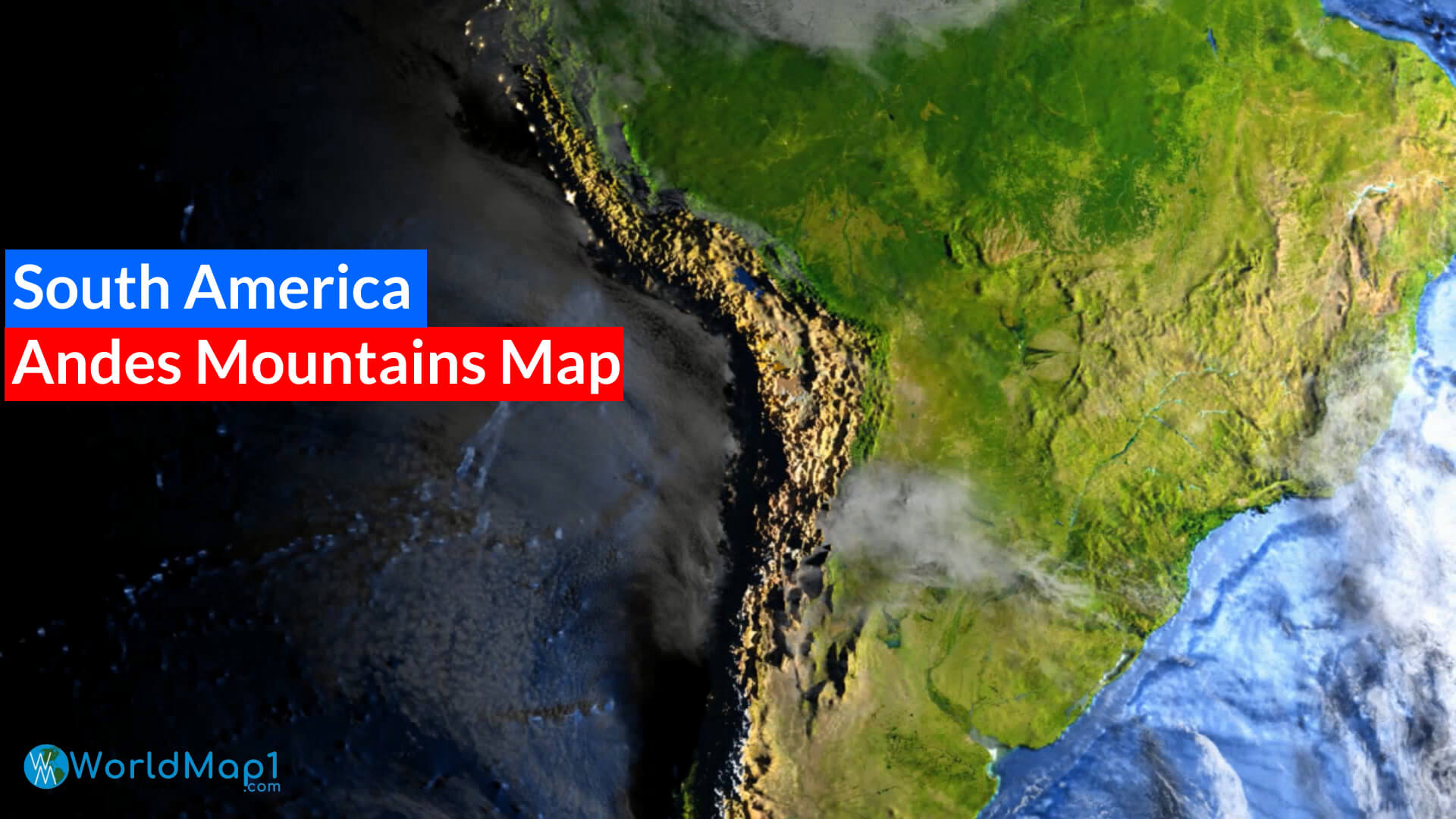 South America Andes Mountains Map